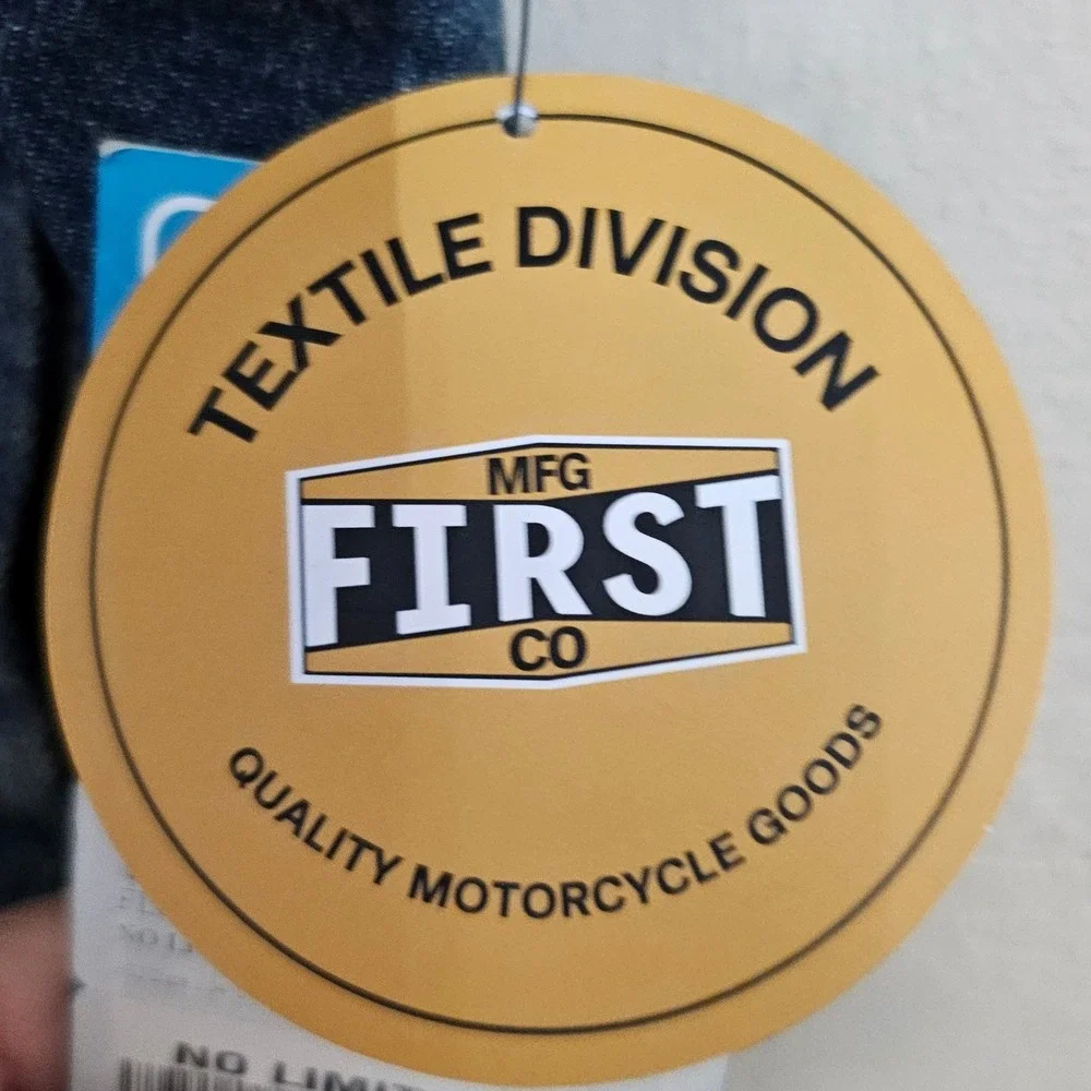 First Manufacturing Co No Limit Blue Washed Denim Biker Vest FIM624DM XL CCW